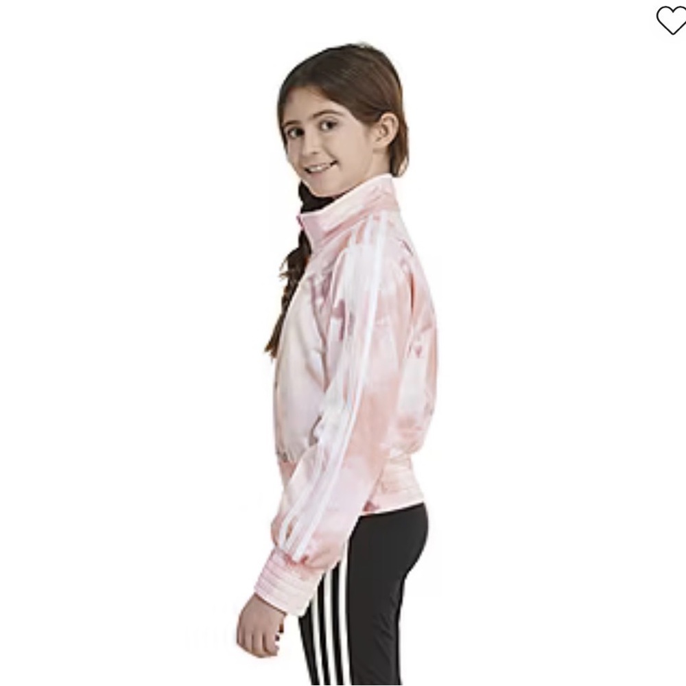 Pink and White ADIDAS Jacket